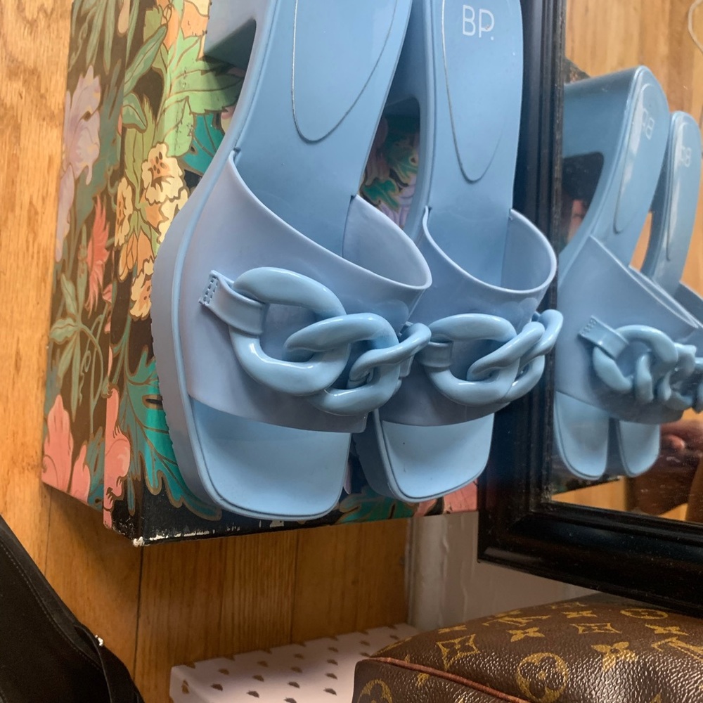 BP Baby Blue Jelly Mules